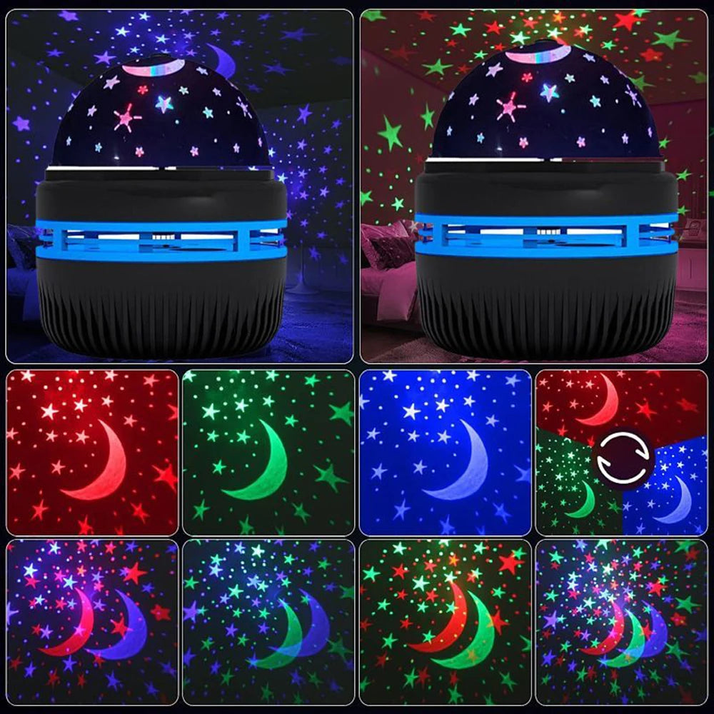Galaxy Star Projector Night Light – LED Aurora Sky Lamp for Bedroom