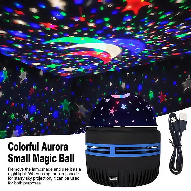 Galaxy Star Projector Night Light – LED Aurora Sky Lamp for Bedroom
