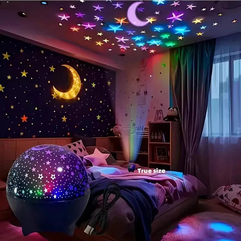 Galaxy Star Projector Night Light – LED Aurora Sky Lamp for Bedroom