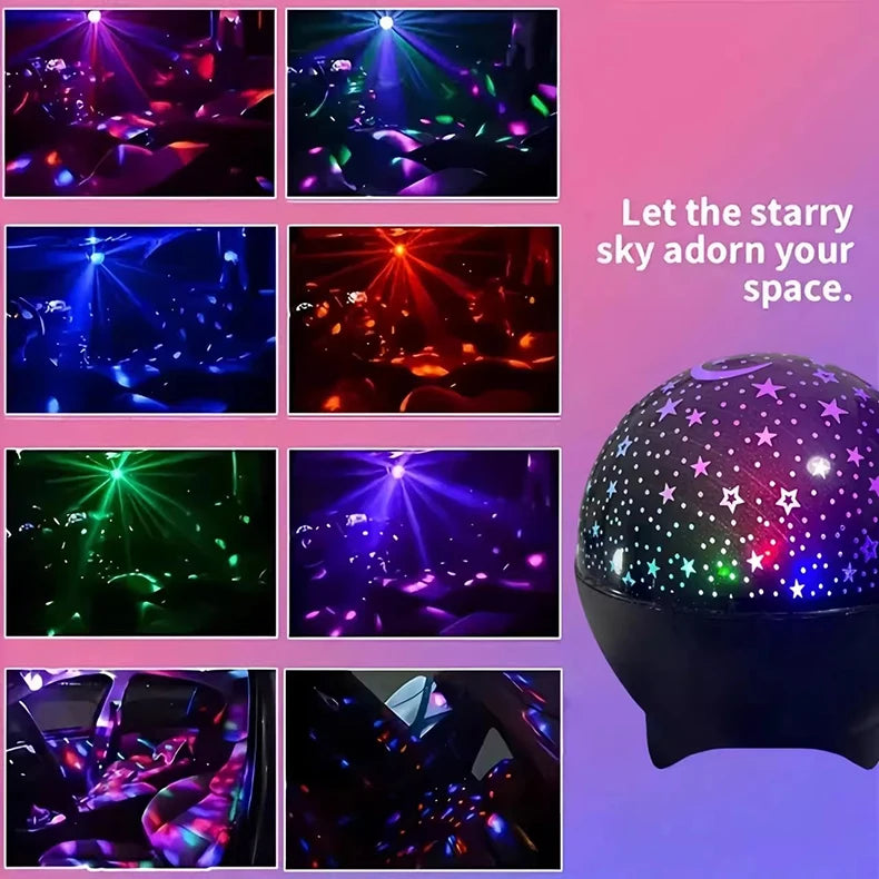 Galaxy Star Projector Night Light – LED Aurora Sky Lamp for Bedroom