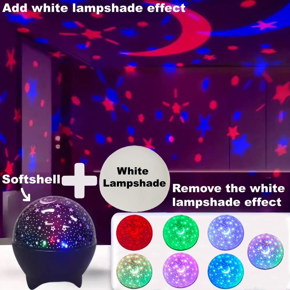 Galaxy Star Projector Night Light – LED Aurora Sky Lamp for Bedroom