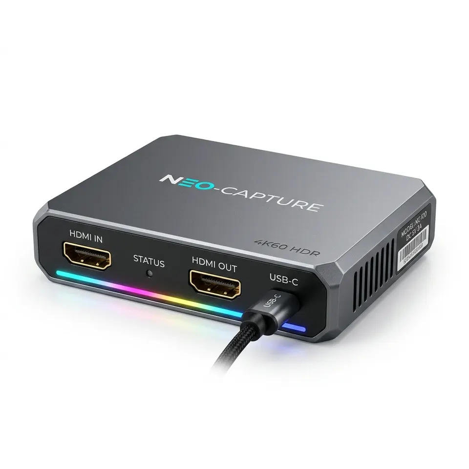 FIFINE AmpliGame V3 Video Capture Card for Audio Video, Gaming,Streaming